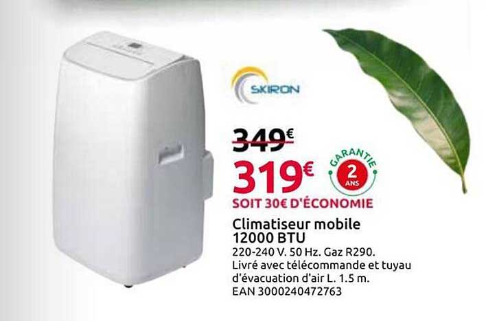 Climatiseur mobile 12000 BTU