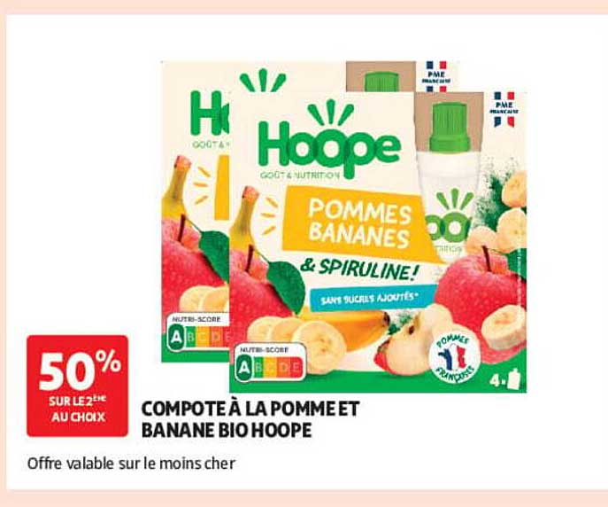 COMPOTE À LA POMME ET BANANE BIOHOOP