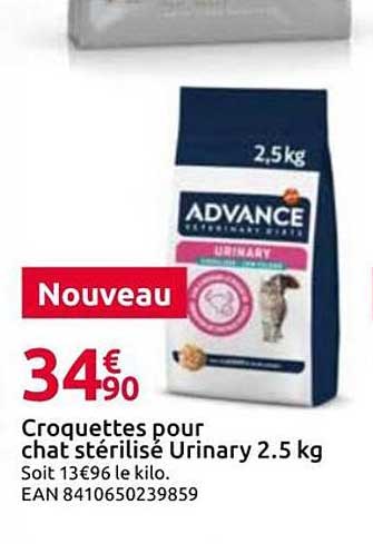 Croquettes pour chat stérilisé Urinary 2.5 kg