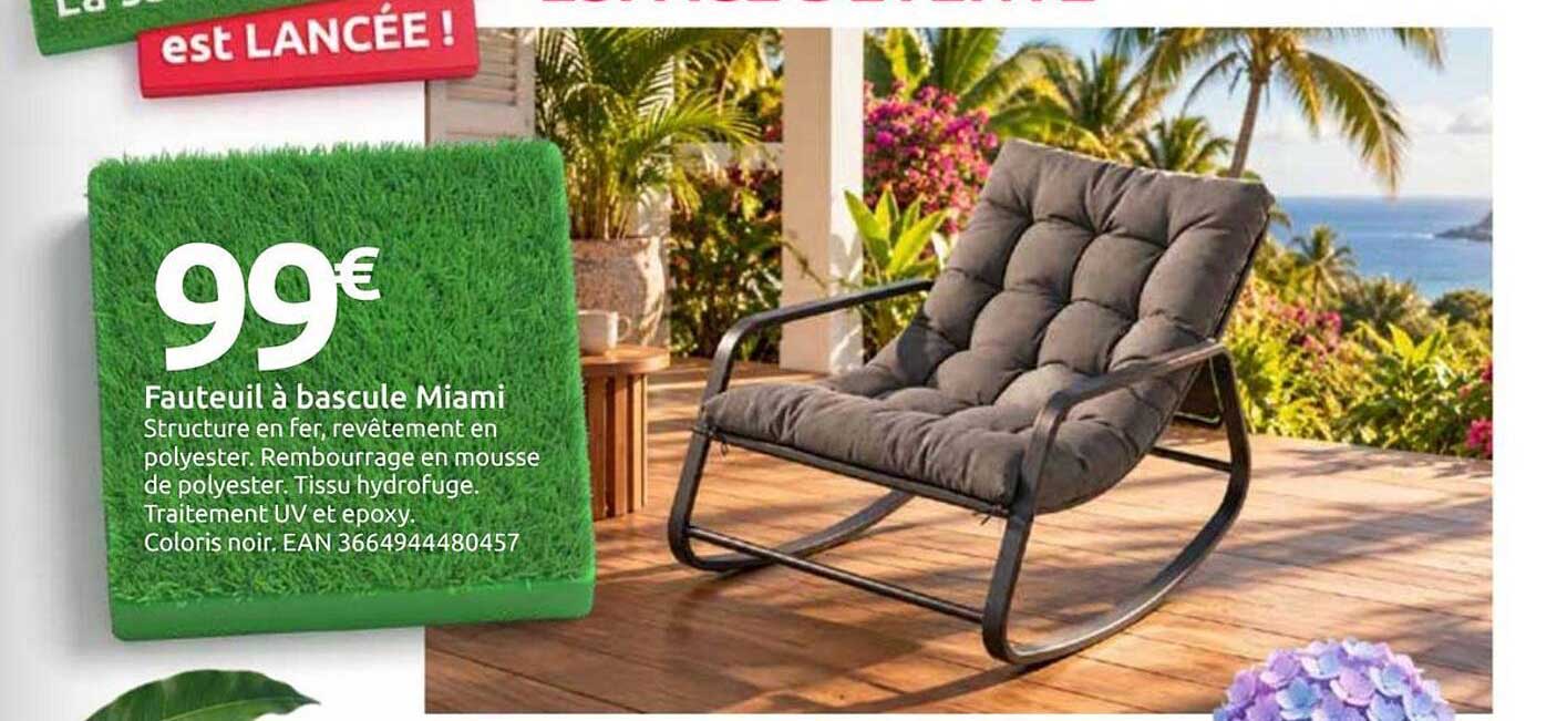 Fauteuil à bascule Miami
