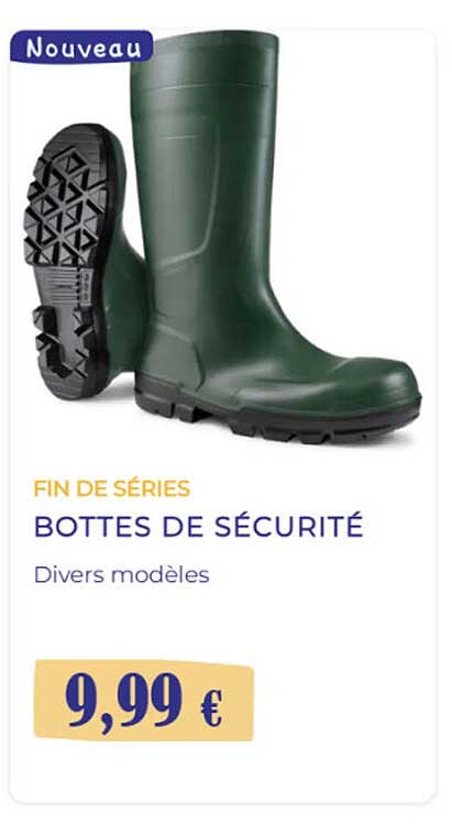 FIN DE SÉRIES BOTTES DE SÉCURITÉ
