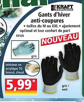 Gants d’hiver anti-coupures