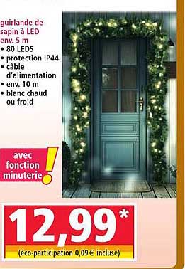 guirlande de sapin à LED env. 5 m