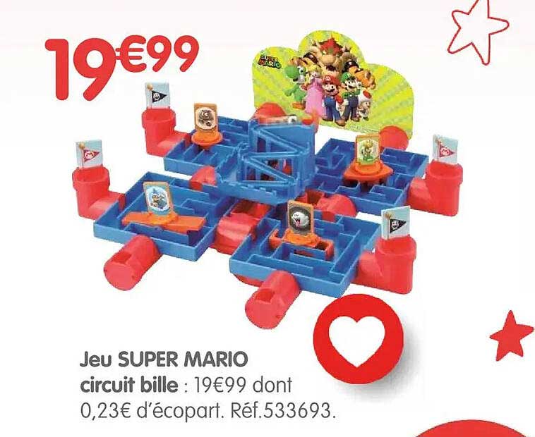 Jeu SUPER MARIO circuit bille