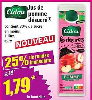 Jus de pomme désucré(1)