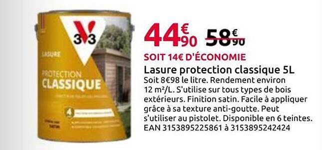 Lasure protection classique 5L