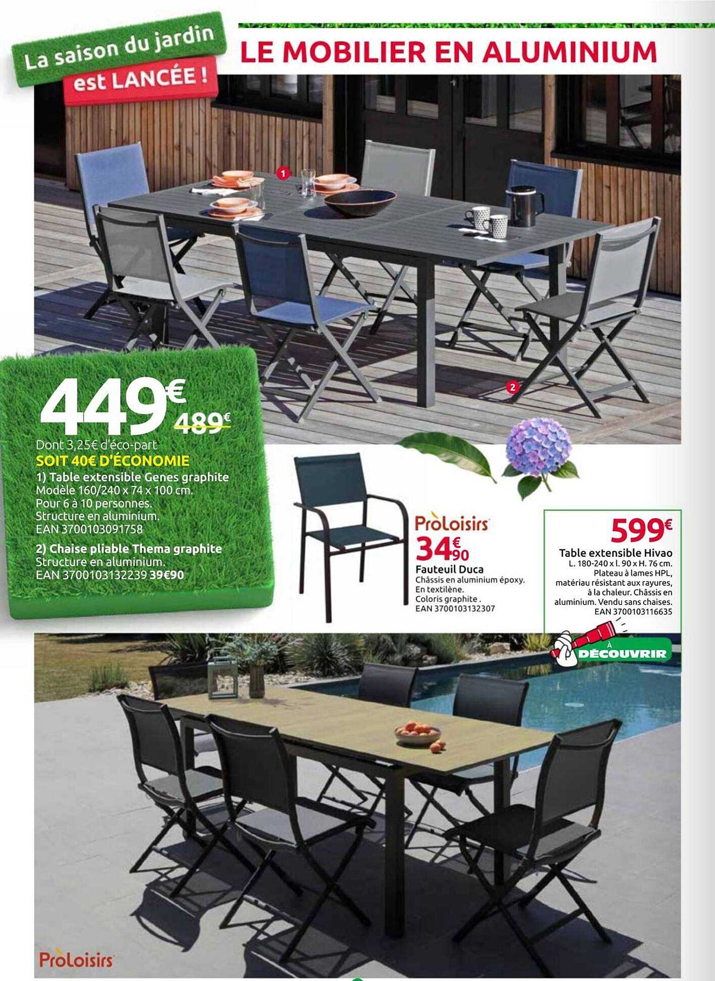 LE MOBILIER EN ALUMINIUM