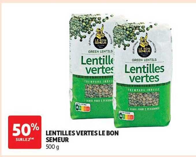 LENTILLES VERTES LE BON SEMEUR