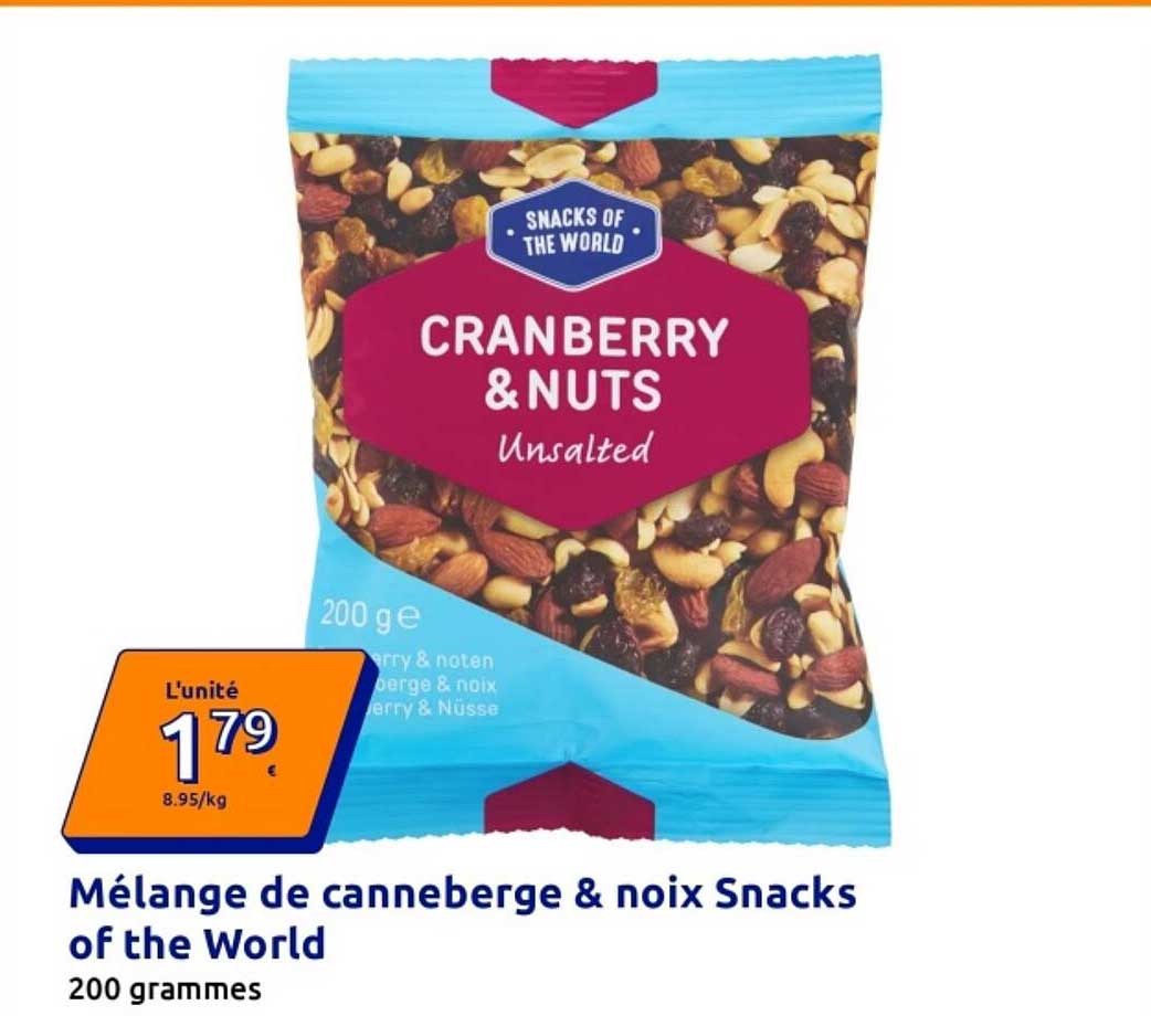 Mélange de canneberge & noix Snacks of the World