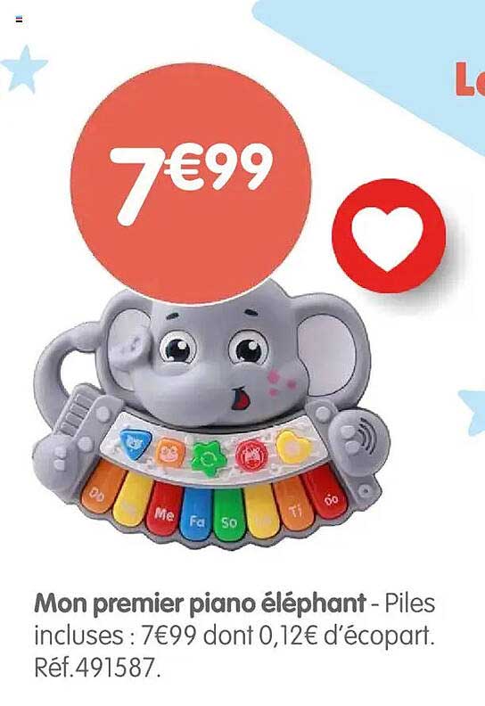 Mon premier piano éléphant