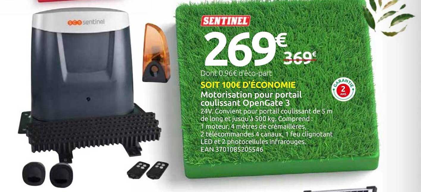 Motorisation pour portail coulissant OpenGate 3
