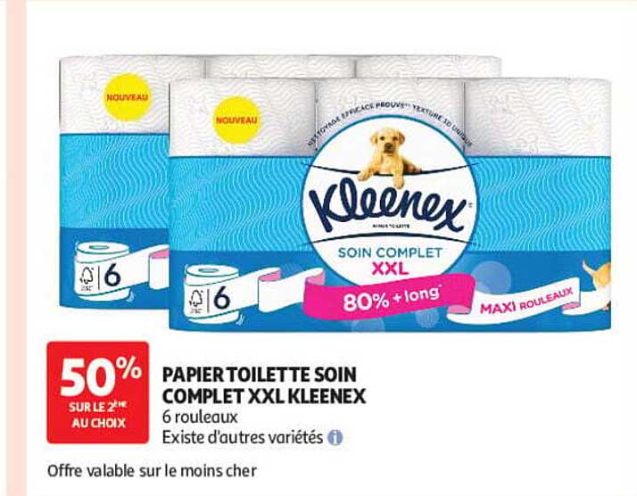 PAPIER TOILETTE SOIN COMPLET XXL KLEENEX