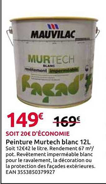 Peinture Murtech blanc 12L