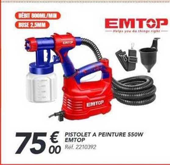 PISTOLET A PEINTURE 550W EMTOP