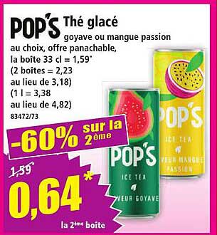 POP'S Thé glacé gavoe ou mangue passion