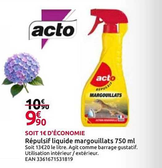 Répulsif liquide margouillats 750 ml