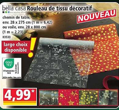 Rouleau de tissu décoratif