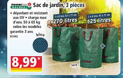 Sac de jardin, 3 pièces