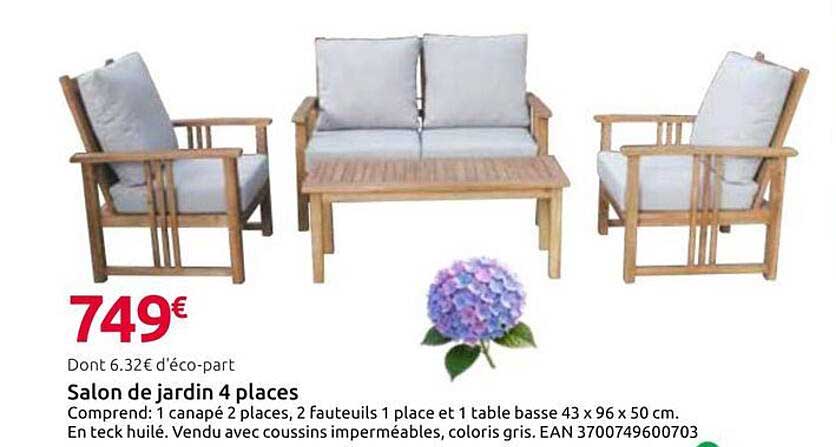 Salon de jardin 4 places
