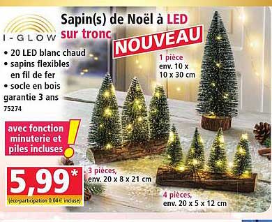 Sapin(s) de Noël à LED sur tronc