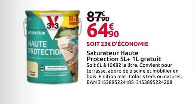 Saturateur Haute Protection 5L+ 1L gratuit