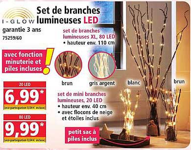 Set de branches lumineuses LED