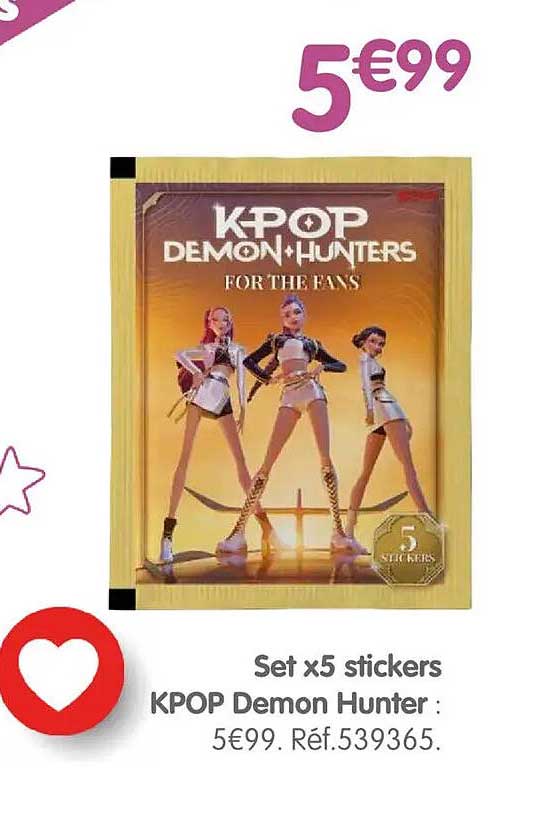 Set x5 stickers KPOP Demon Hunter :
