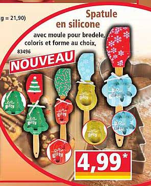 Spatule en silicone avec moule pour bredele, coloris et forme au choix
