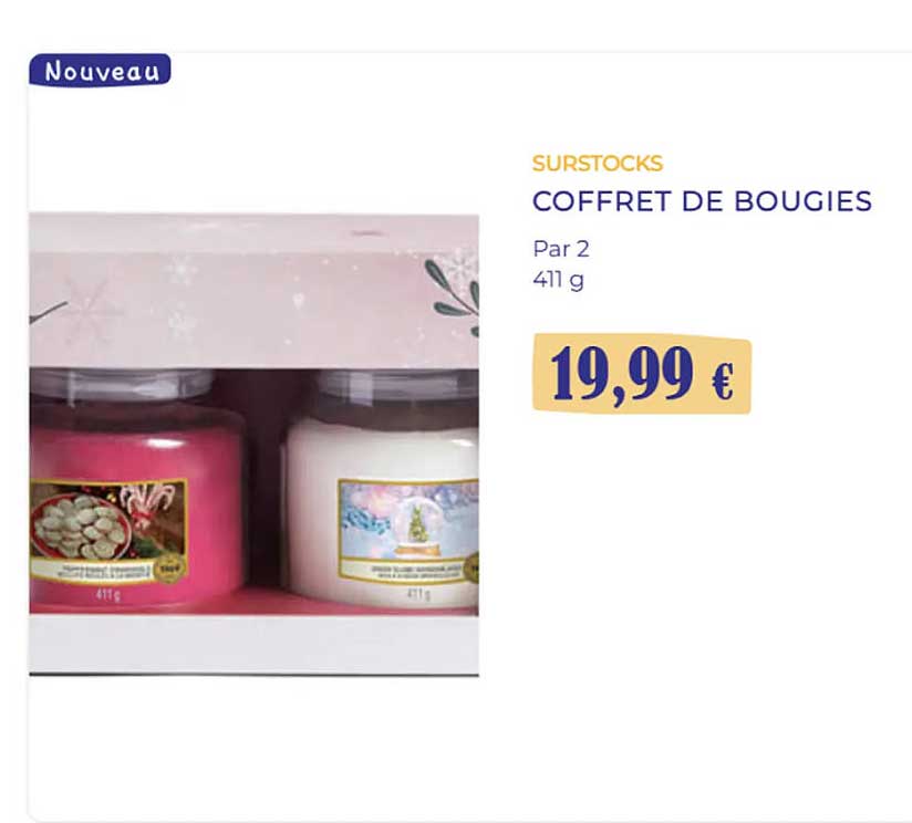 SURSTOCKS COFFRET DE BOUGIES