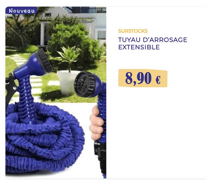 SURSTOCKS TUYAU D’ARROSAGE EXTENSIBLE