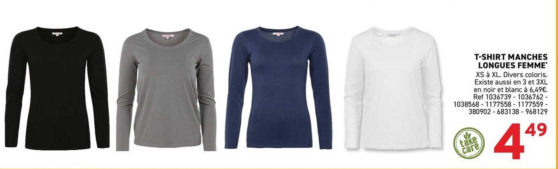 T-SHIRT MANCHES LONGUES FEMME