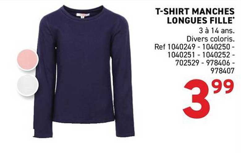 T-SHIRT MANCHES LONGUES FILLE