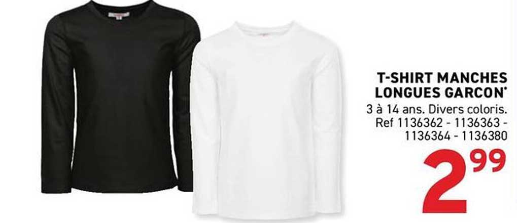 T-SHIRT MANCHES LONGUES GARCON.