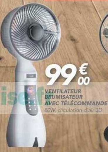 VENTILATEUR BRUMISATEUR AVEC TÉLÉCOMMANDE