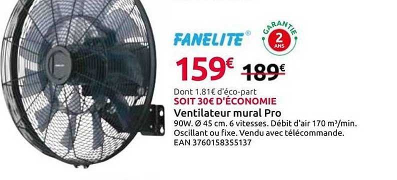 Ventilateur mural Pro