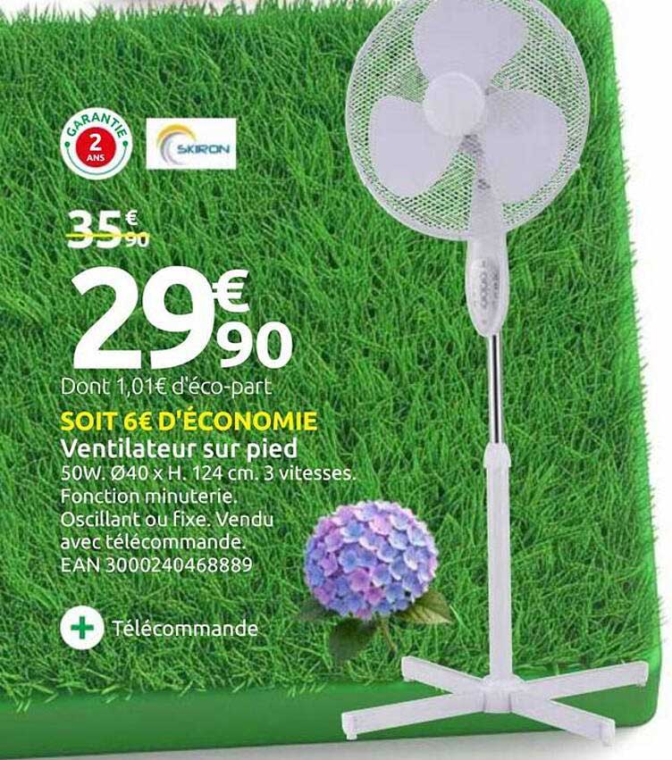 Ventilateur sur pied