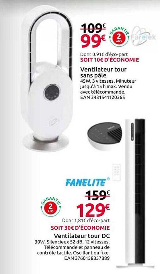 Ventिलateur tour sans pale