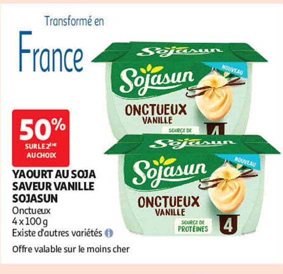 YOGURT AU SOJA SAVEUR VANILLE SOJASUN