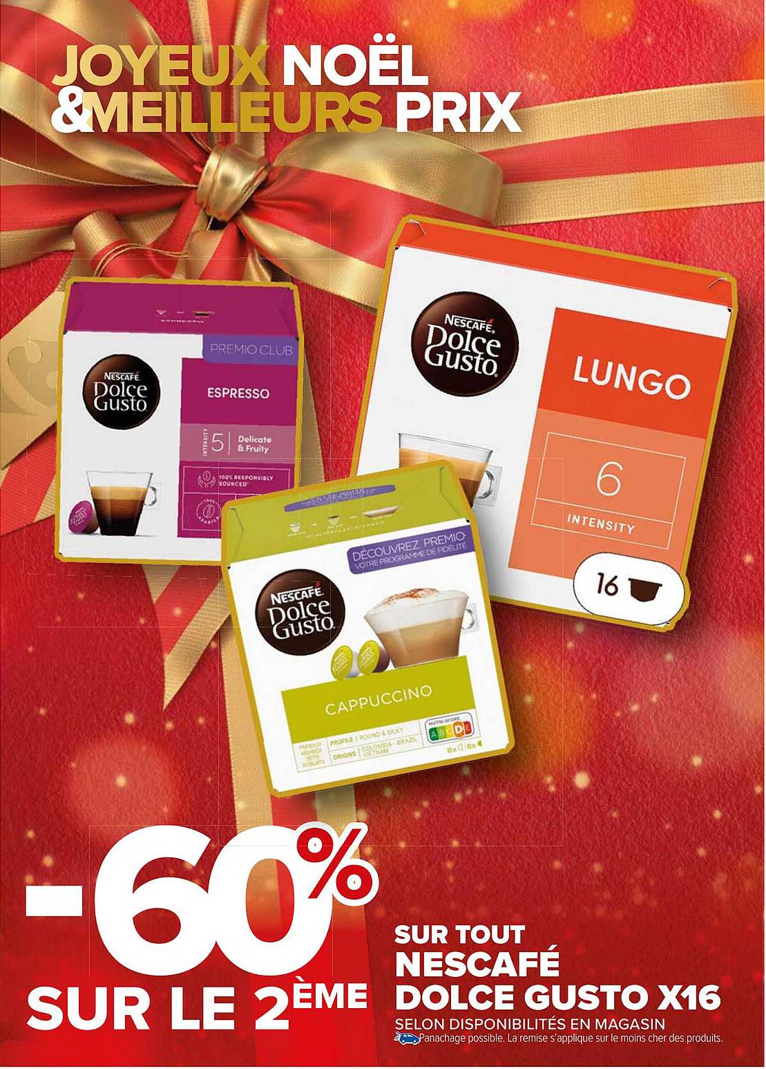 -60% SUR LE 2ème SUR TOUT NESCAFÉ DOLCE GUSTO X16