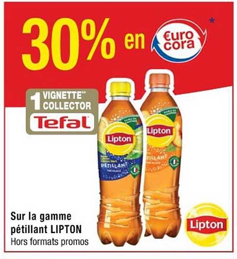 Sur la gamme pétillant LIPTON