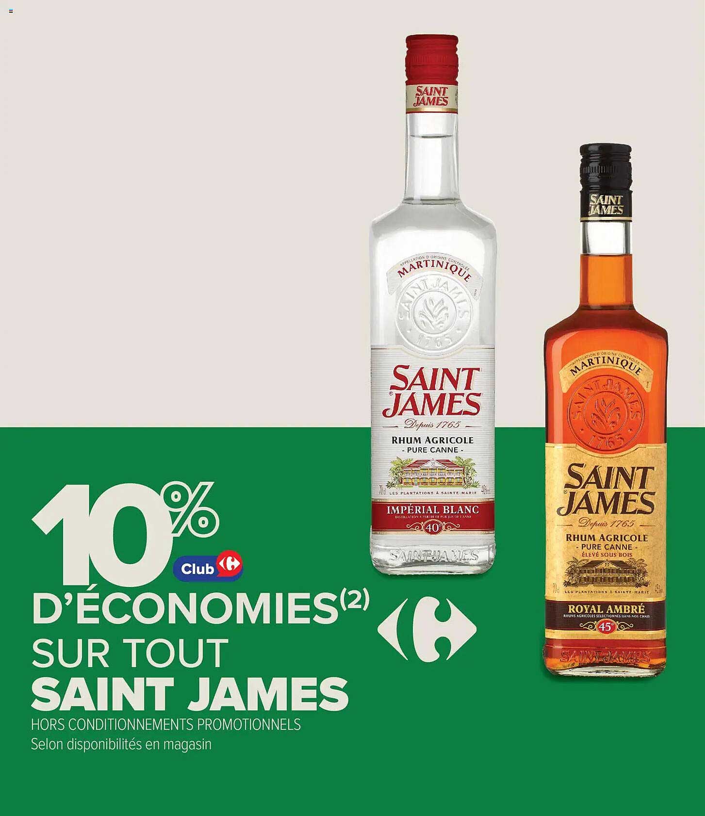 10% d'économies sur tout SAINT JAMES