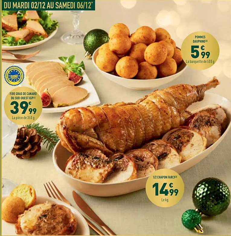 1/2 Chapon Farci 14,99€ le kg