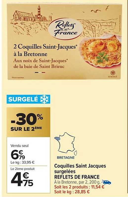 2 Coquilles Saint-Jacques à la Bretonne