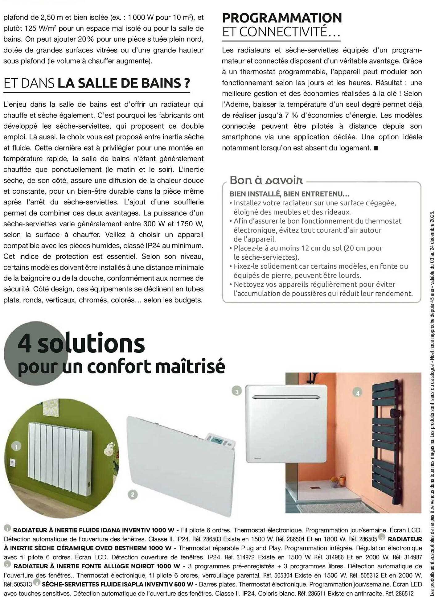 4 solutions pour un confort maîtrisé