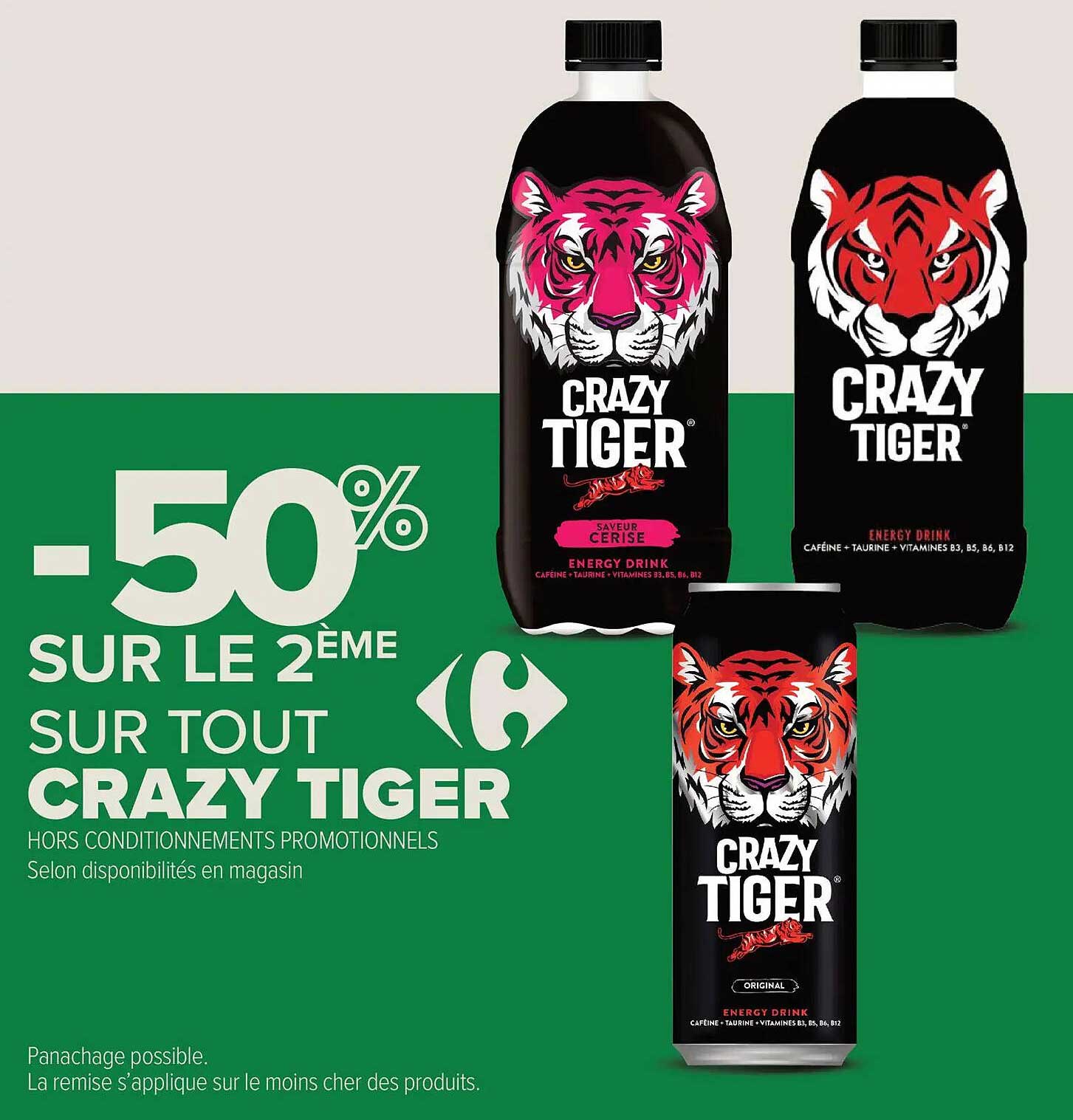 -50% SUR LE 2ÈME SUR TOUT CRAZY TIGER