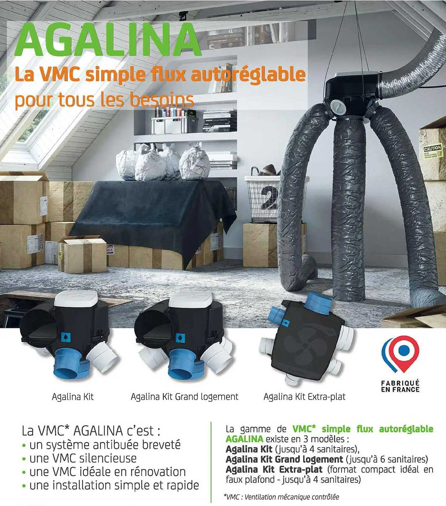 AGALINA - La VMC simple flux autoréglable pour tous les besoins