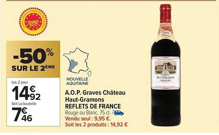 A.O.P. Graves Château Haut-Gramons REFLETS DE FRANCE