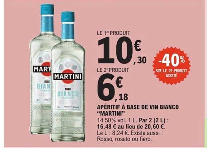 Apéritif à base de vin bianco "Martini"