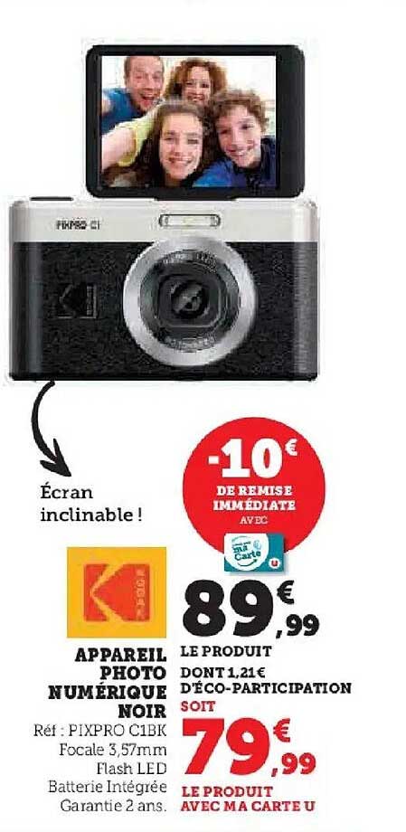 APPAREIL PHOTO NUMÉRIQUE NOIR