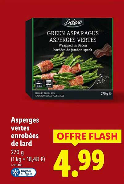Asperges vertes enrobées de lard